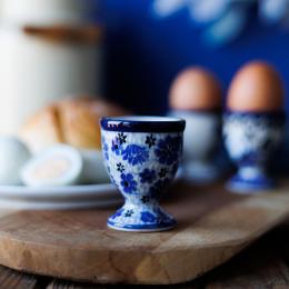 Egg cup - Bolesławiec ceramics - Meadow