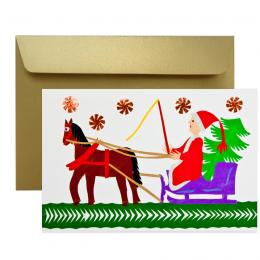 Christmas card - SANTA CLAUS paper cut-out