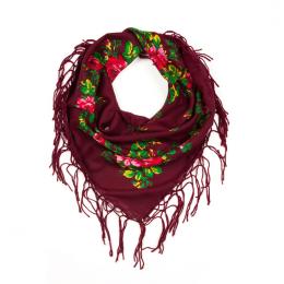 Highlander scarf 70x70 - burgundy color