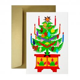 Christmas card - CHRISTMAS TREE paper cut-out