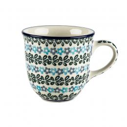 A cup mug - ceramics Bolesławiec - Flower Rosette