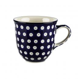 A cup mug - ceramics Bolesławiec - polka dots