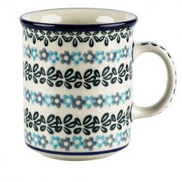 Roll up mug - ceramics Bolesławiec - Flower Rosette
