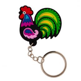 Rubber keychain - Łowicz rooster