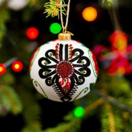 Glass Christmas tree bauble - highlander 'parzenica'