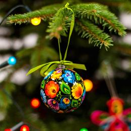 Christmas tree bauble - black Lowicz
