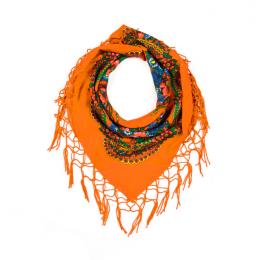Folk scarf 70x70 - orange