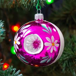 Retro ornament flower spotlight - pink