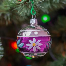 Retro ornament flash flower - purple