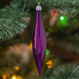 Retro icicle ornament - purple