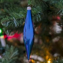 Retro icicle ornament - blue