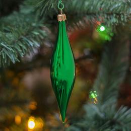 Retro icicle ornament - green