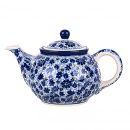 Teapot - pottery Bolesławiec - Meadow