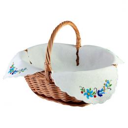 Easter basket napkin with Kashubian embroidery