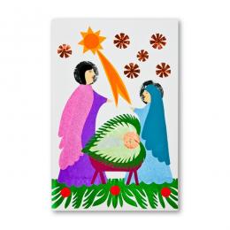Christmas card - HOLY FAMILY paper cut-out