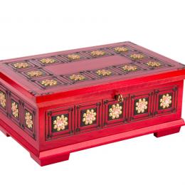 Wooden highlander casket- red