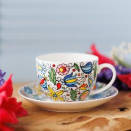 'Krysia' mug in a decorative box 220 ml - Kashubian pattern