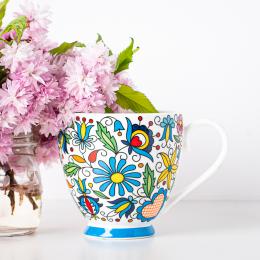 'Grażynka' mug in a decorative box 350 ml - Kashubian pattern