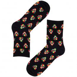 Women's socks - long - women from Łowicz - black