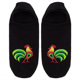 Men's socks below ankle in Lowicz patterns with a rooster
