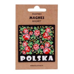 Folk magnet -black Highlander pattern - POLAND