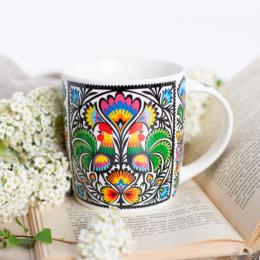 'Hania' mug in a decorative box  360 ml - Lowicz roosters