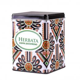 Black tea with wild strawberries in a tin can - Parzenica pattern