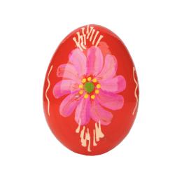 Painted wooden egg - red