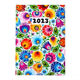 Kalendarz książkowy dzienny 2023 - łowicki biały