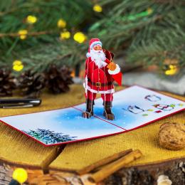 3D Christmas Card - Santa Claus