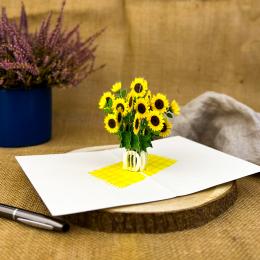 3D Greeting Card - Sunflowers