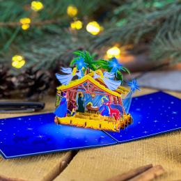 3D Christmas Card - Nativity Scene
