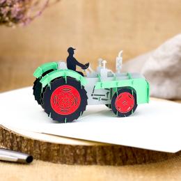 Kartka okolicznościowa 3D - Traktor