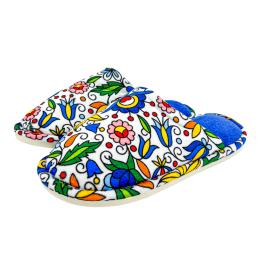 Women's home slippers - Kashubian pattern