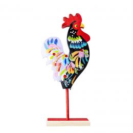 Rooster on a stick - violet tail