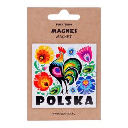 Folk magnet - rooster - POLAND