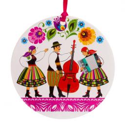 Colorful folk decoration - round-shaped - band