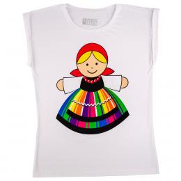 White women's T-shirt - Lady from Łowicz