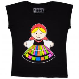 Black women's T-shirt - Lady from Łowicz