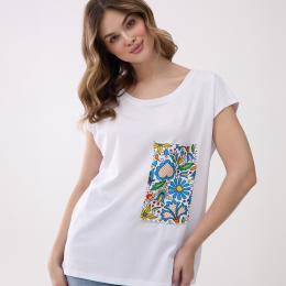 T-shirt with a pocket - Kashubian pattern