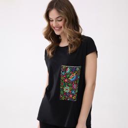 T-shirt with a pocket - Cracow pattern