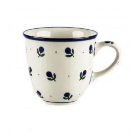 A cup mug - ceramics Bolesławiec - Blueberries