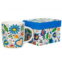 Hania' mug in a decorative box 340ml  - Kashubian pattern