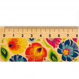 Wooden ruler - 20 cm - eco Łowicz