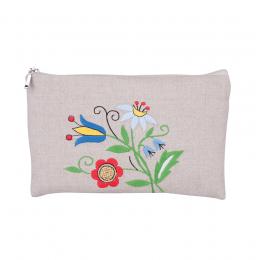 Linen beautician Kashubian embroidery - wildflowers