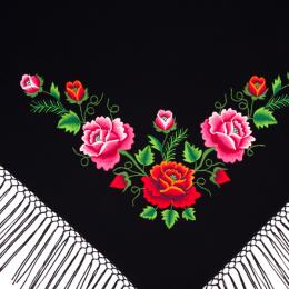 Small scarf with embroidery of Łowicz roses 100x150 cm
