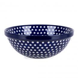 Large bowl - ceramics Bolesławiec - polka dots