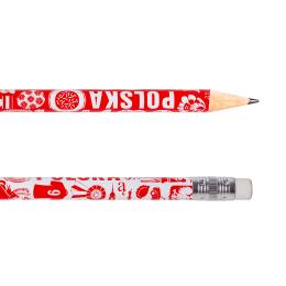 Ołówek z gumką - POLSKA symbole