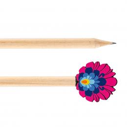 Ołówek drewniany - Kwiatek łowicki