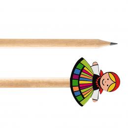 Wooden pencil - Łowicz girl